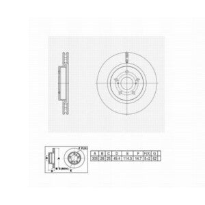 6622278 (YEN) BRAKE ROTOR Front