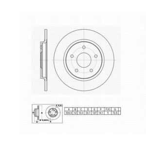 661818 (YEN) 53050 BRAKE ROTOR Rear