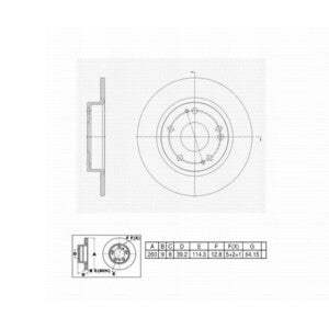 6612170 (YEN) BRAKE ROTOR Rear
