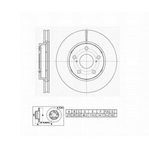 6621039 (YEN) BRAKE ROTOR Front