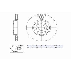 6622929 (YEN) Front Disc Brake Rotor BRAKE CODE BR1