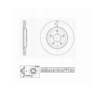 6621366 (YEN) 53068 BRAKE ROTOR Front