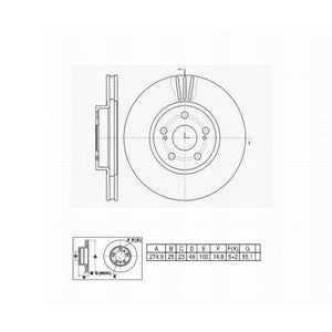 662742 (YEN) 31270 BRAKE ROTOR Front
