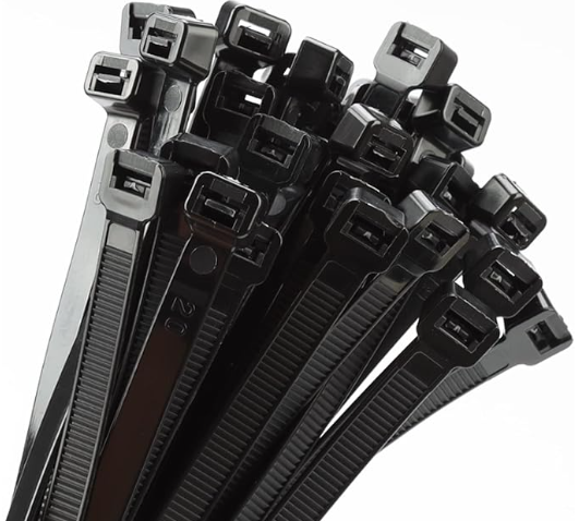 14.5" Black Nylon Cable Ties 100pcs Uni Bond