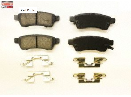 21-1100 CERAMIC PLUS PADS W/HARDWARE Rear