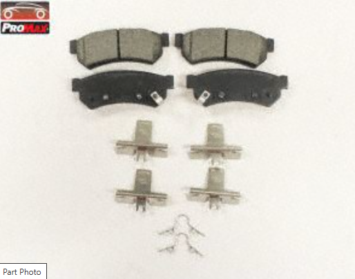 21-1101 CERAMIC PLUS PADS W/HARDWARE Rear