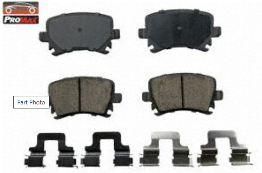 21-1108 CERAMIC PLUS PADS W/HARDWARE Rear